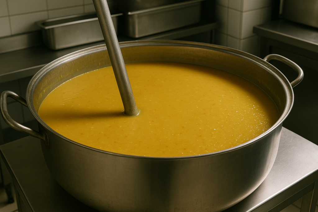 100 Kişilik Mercimek Çorbası Tarifi (Lokanta Usulü – Pürüzsüz, Kıvamı Tam)